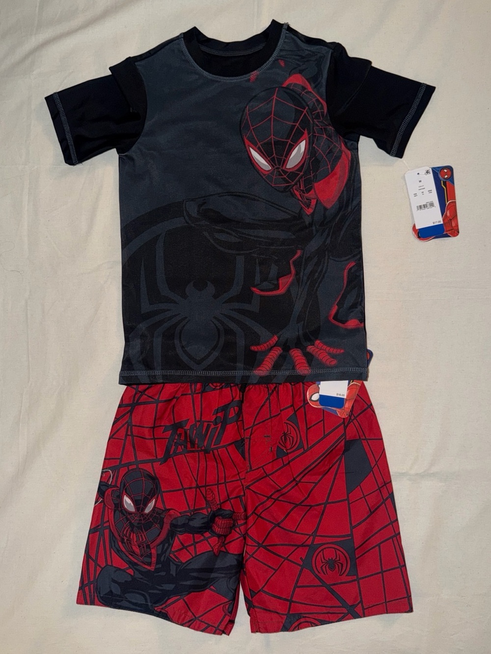Spider-Man Swimsuit Shirt and Trunks Set